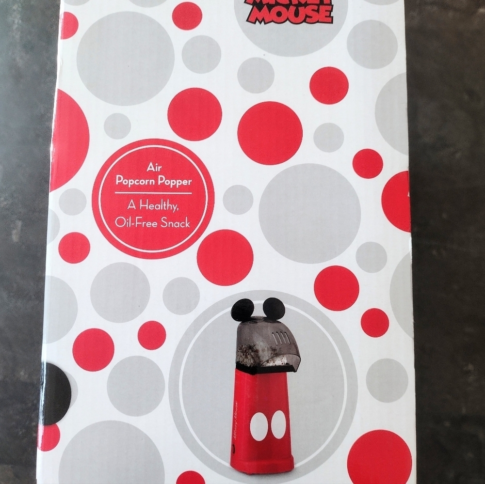 Disney's Mickey Mouse Red Popcorn Maker New In Box - Picture 3 of 5